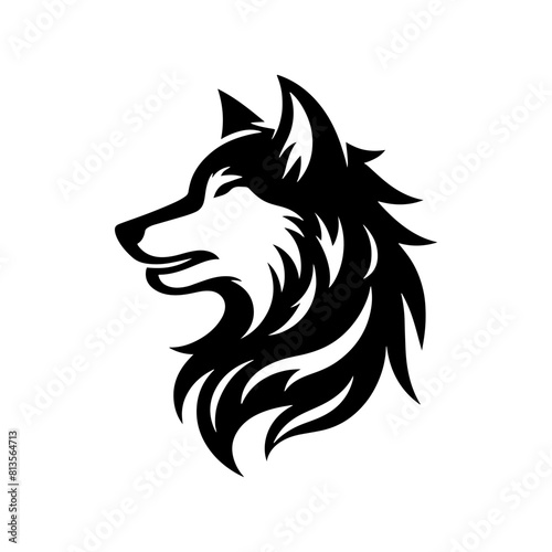 Wallpaper Mural Silent Hunter: Vector Wolf Silhouette Capturing the Essence of the Night- Minimalist Wolf Vector- Wolf Illustration. Torontodigital.ca