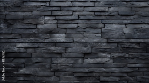Texture of Black Painted Brick Wall as Background  Texture  black painted brick wall  background