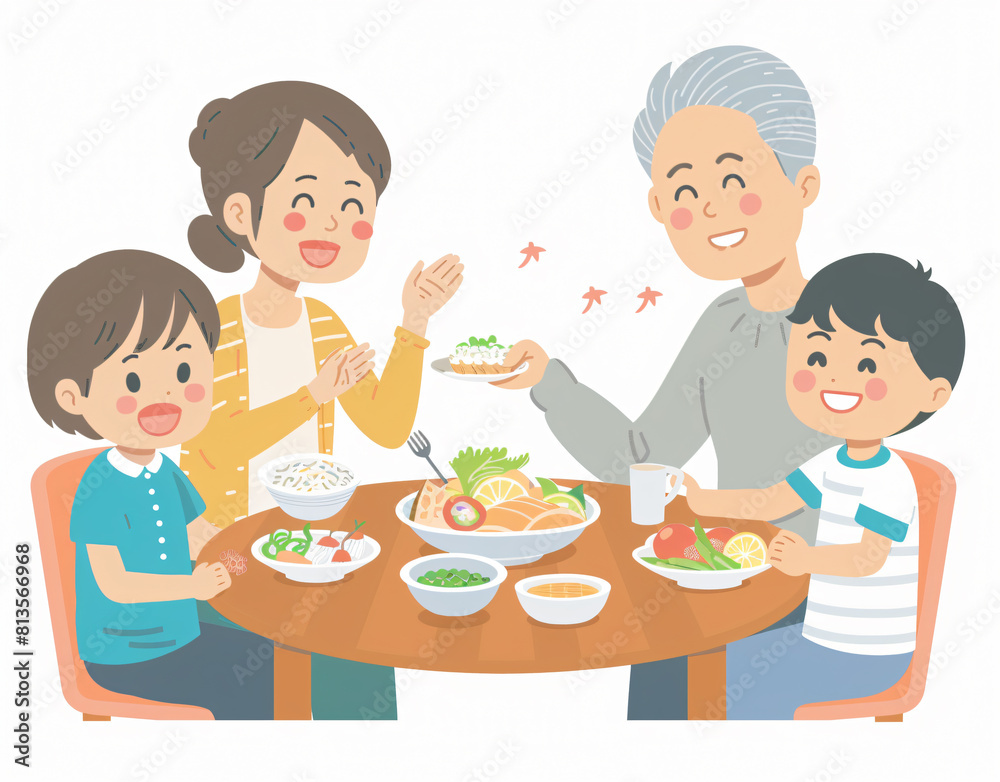 Joyful Moments Captured. A Vibrant Vector Illustration of Grandparents Day Celebration Joyful Moments Captured. A Vibrant Vector Illustration of Grandparents Day Celebration