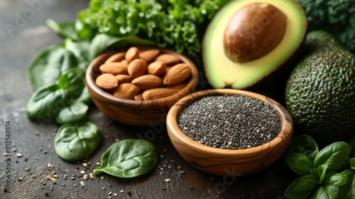 Vitamin E Incorporate nuts, seeds, spinach, and avocados for antioxidant protection AI generated
