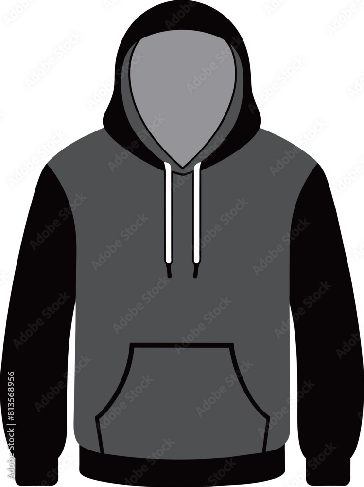 Illustration of a hooded sweatshirt isolated on a white background Illustration of a hooded sweatshirt isolated on a white background