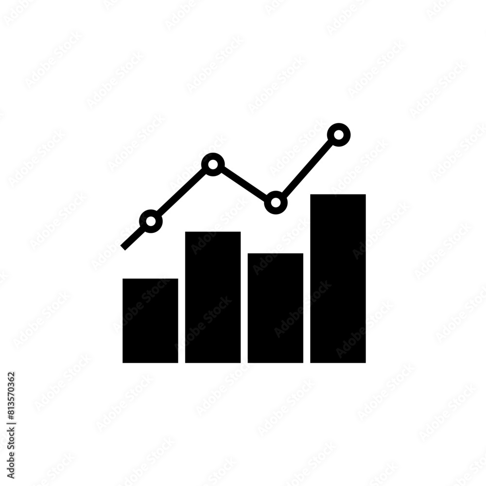 Financial Market Boxes and Line Icon for Investment Analysis Financial Market Boxes and Line Icon for Investment Analysis