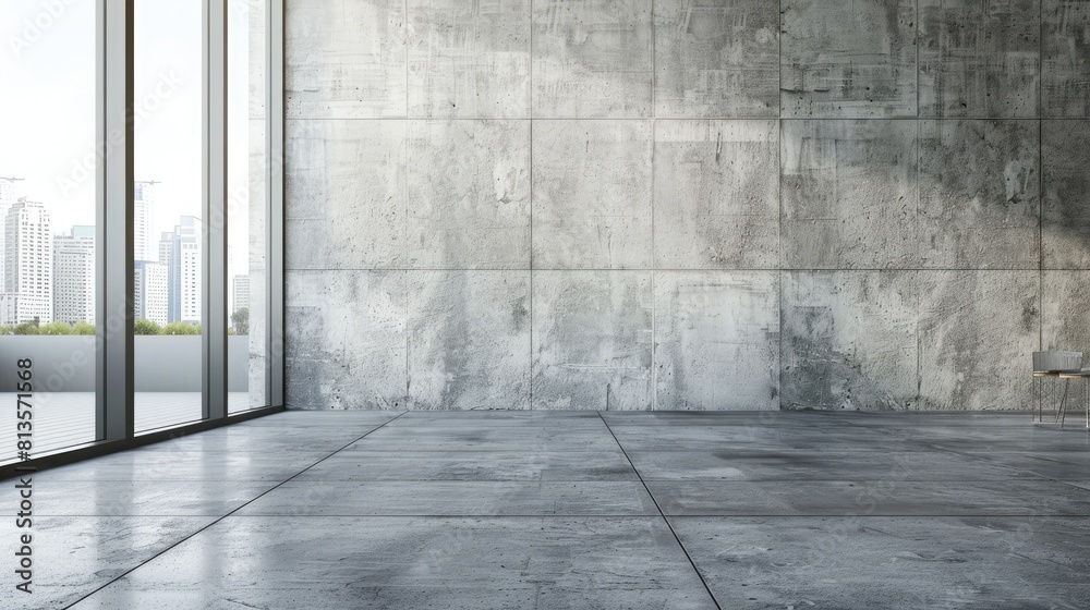 Concrete wall and floor as abstract background, empty grunge interior Concrete wall and floor as abstract background, empty grunge interior