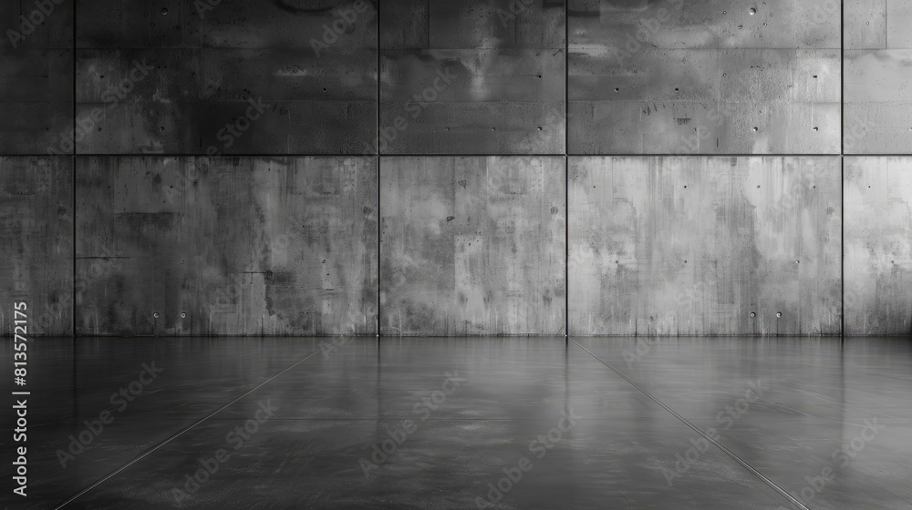 Concrete wall and floor as abstract background, empty grunge interior Concrete wall and floor as abstract background, empty grunge interior