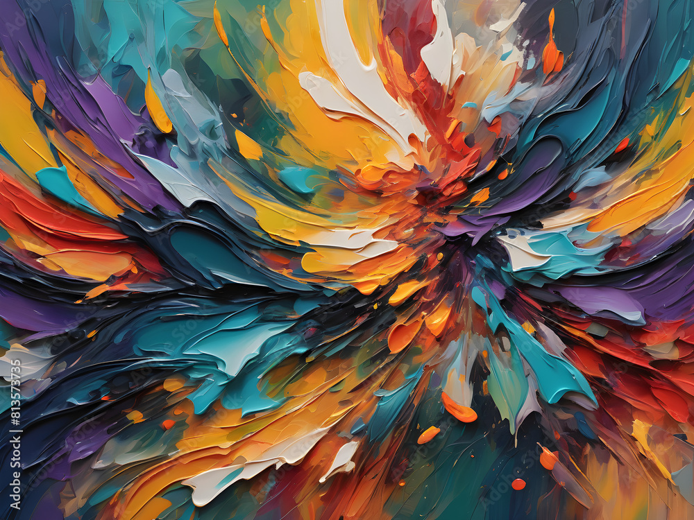 Obraz premium Abstract surreal spiral colorful background pattern, Generative AI