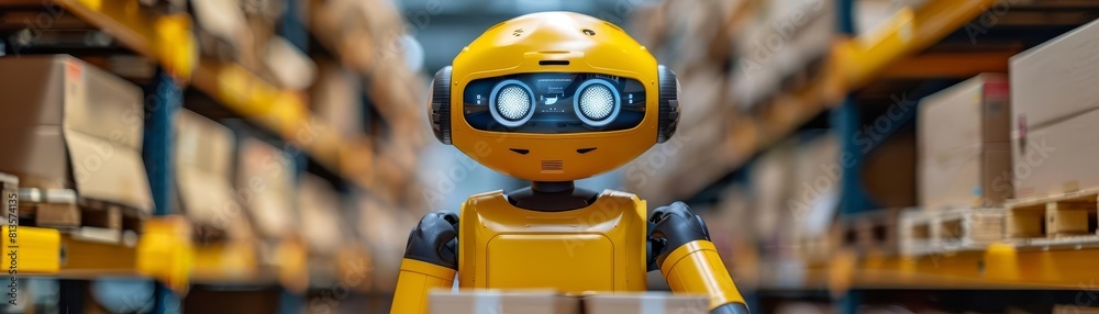 A warehouse manager implements advanced robotics and automation to streamline order picking and packing processes A warehouse manager implements advanced robotics and automation to streamline order picking and packing processes