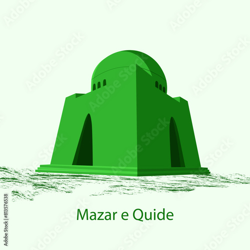 MazareQuaid Pakistan landmark vector illustration photo