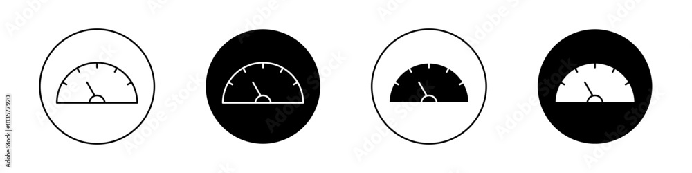 Vetor de Tachometer icon set. high pressure level meter vector symbol ...