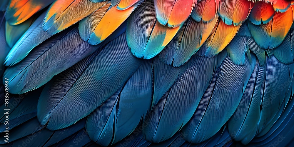 Obraz premium Colorful feathers background. 3d rendering, 3d illustration.
