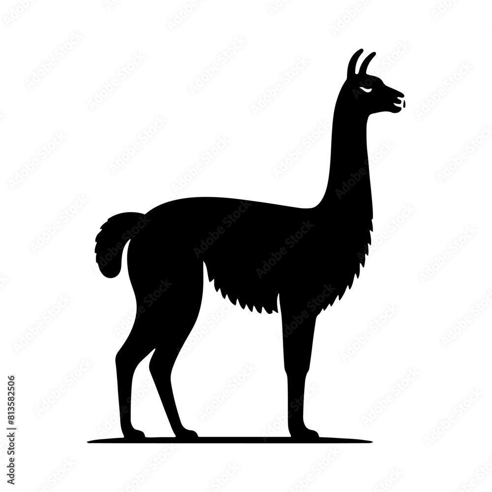 Highland Grace: Vector Vicuña Silhouette, Symbol of Elegance and Alpine Majesty- Minimalist Vicuna Vector- Vicuna Illustration. Highland Grace: Vector Vicuña Silhouette, Symbol of Elegance and Alpine Majesty- Minimalist Vicuna Vector- Vicuna Illustration.