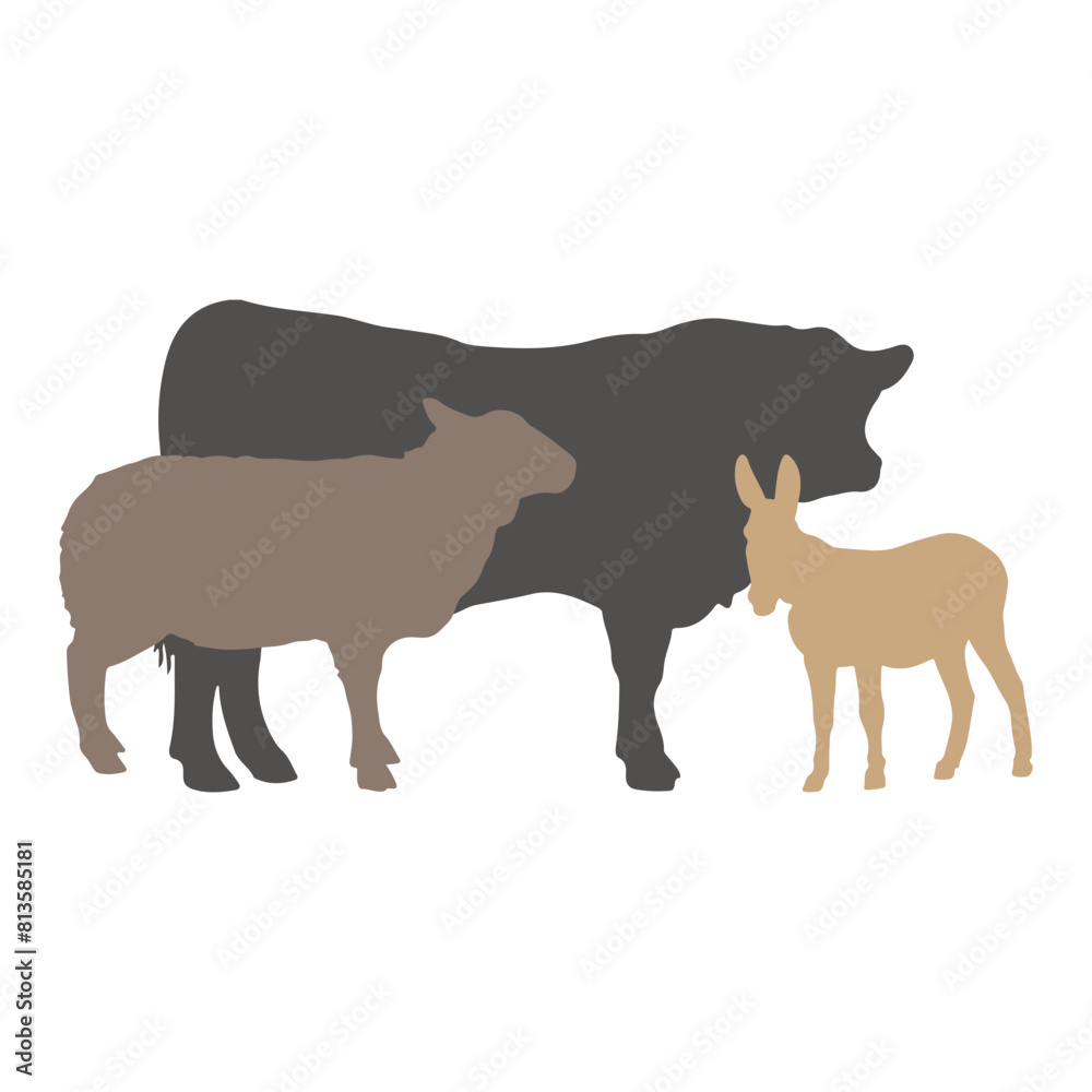 Eid Al-Adha Sacrifice Animal Silhouette