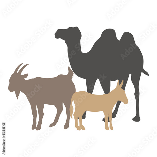 Eid Al-Adha Sacrifice Animal Silhouette