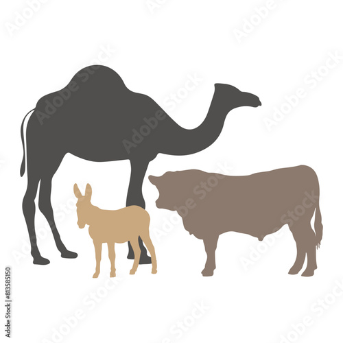 Eid Al-Adha Sacrifice Animal Silhouette