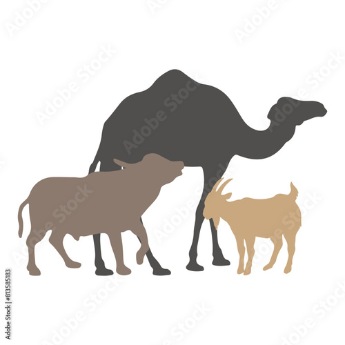 Eid Al-Adha Sacrifice Animal Silhouette