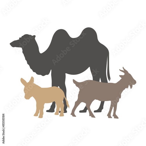 Eid Al-Adha Sacrifice Animal Silhouette