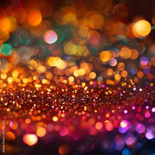 Bright lights, glitter and confetti, asbtract background, wallpaper photo