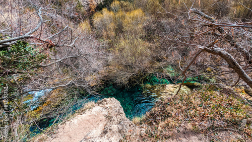 Scenic Splendor and Tranquil Trails: Trekking Through the Breathtaking Landscape of Pitarque River Canyon in Teruel's Fortanete, Embracing the Vibrancy of Spring.
 photo