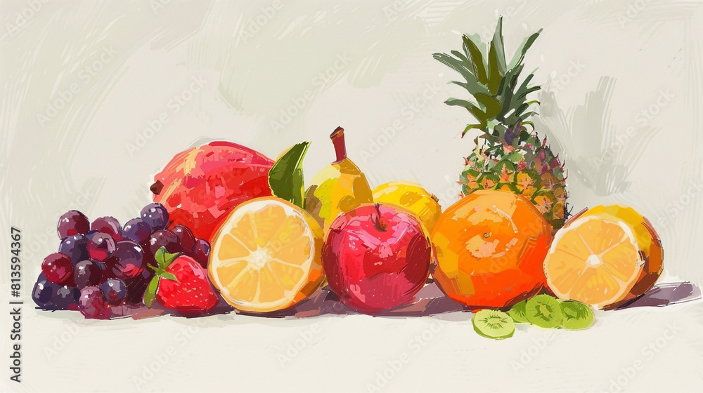fruits and vegetables illustration 