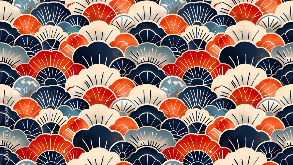 Naklejka premium Japan abstract background traditional