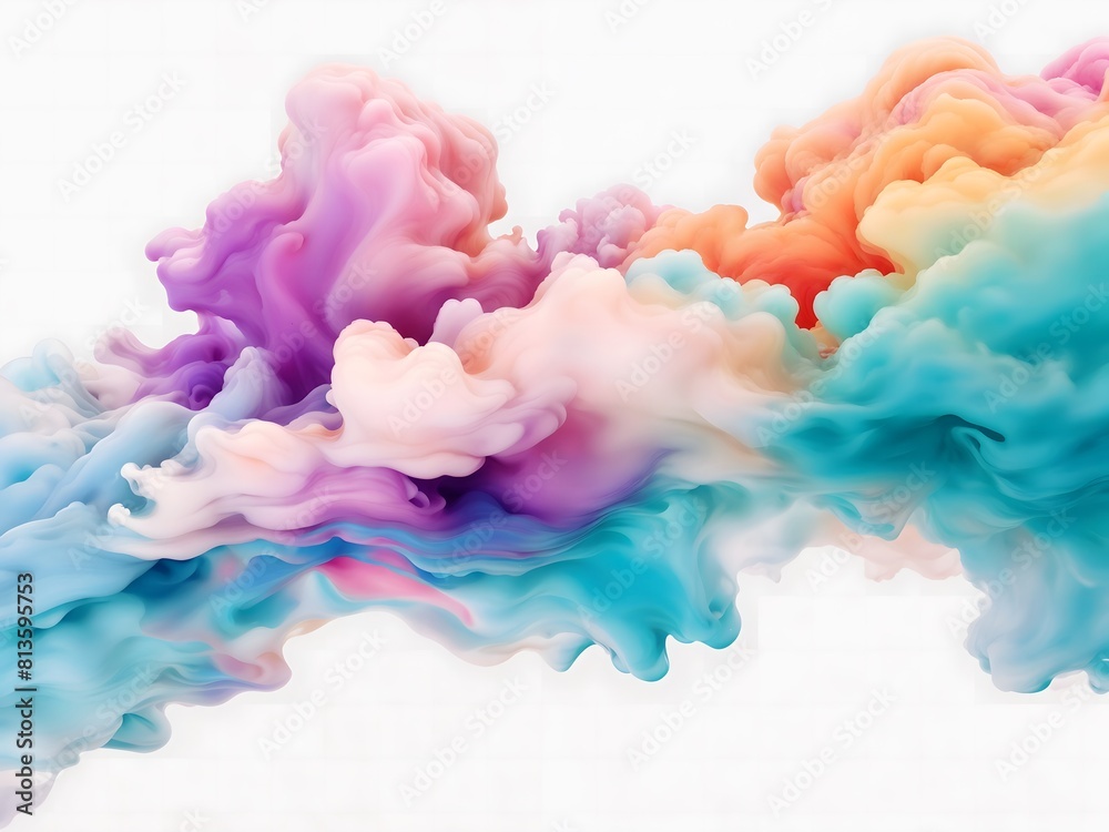 Fototapeta premium Abstract background colorful pastel flowing color cloud in water , abstract background for design