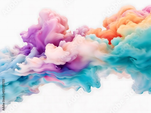 Abstract background colorful pastel flowing color cloud in water , abstract background for design