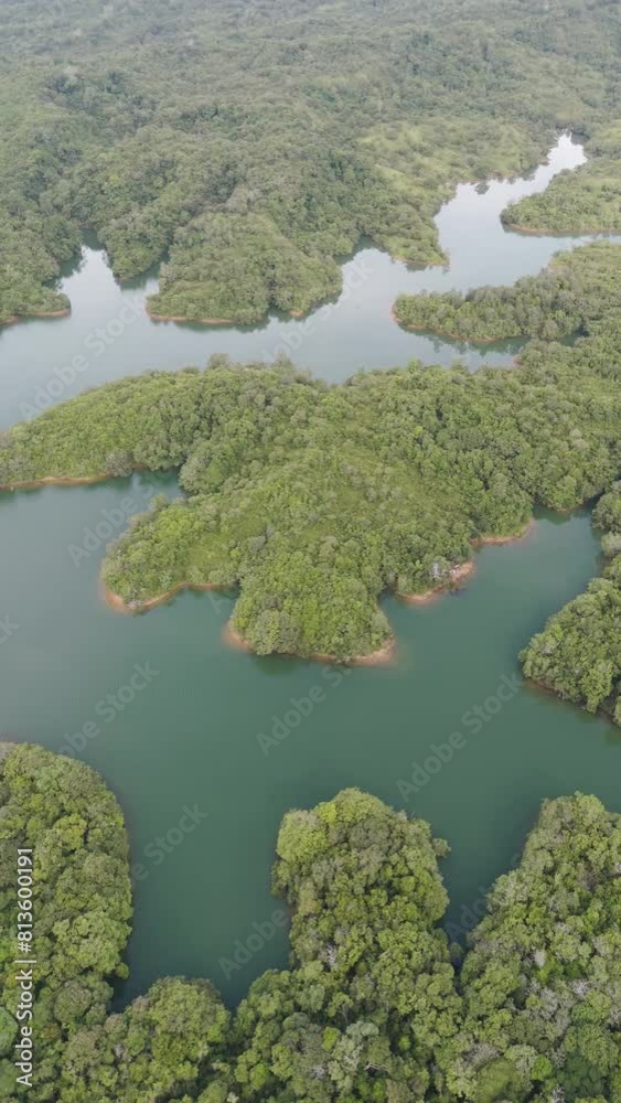 Aerial view of Bukit Batu at Lake Riam Kanan, Banjarbaru, South Kalimantan Aerial view of Bukit Batu at Lake Riam Kanan, Banjarbaru, South Kalimantan