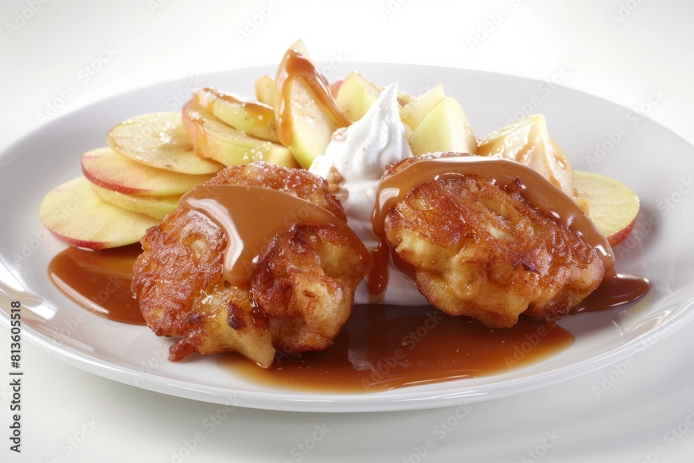 Delightful Apple Fritters with Rich Caramel Sauce and Tart Apples Delightful Apple Fritters with Rich Caramel Sauce and Tart Apples