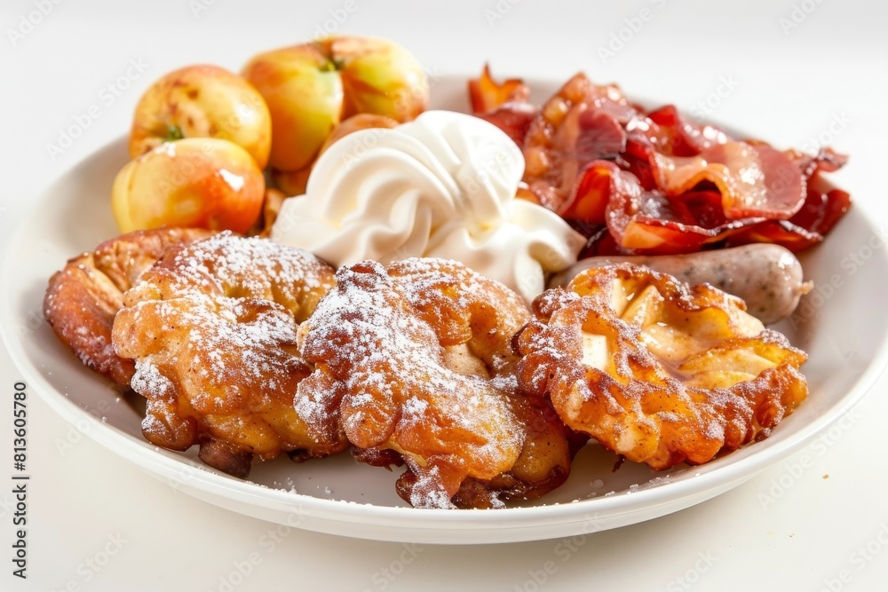 Mouthwatering Apple Fritters with Tender Apple Chunks Mouthwatering Apple Fritters with Tender Apple Chunks