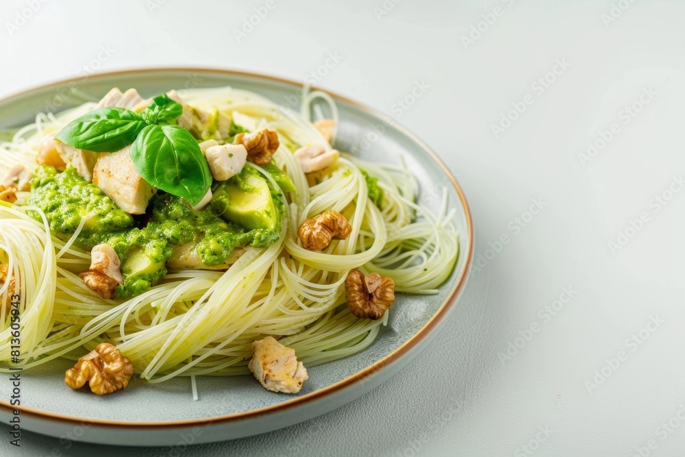 Creamy Avocado Pesto Chicken and Angel Hair Pasta Creamy Avocado Pesto Chicken and Angel Hair Pasta