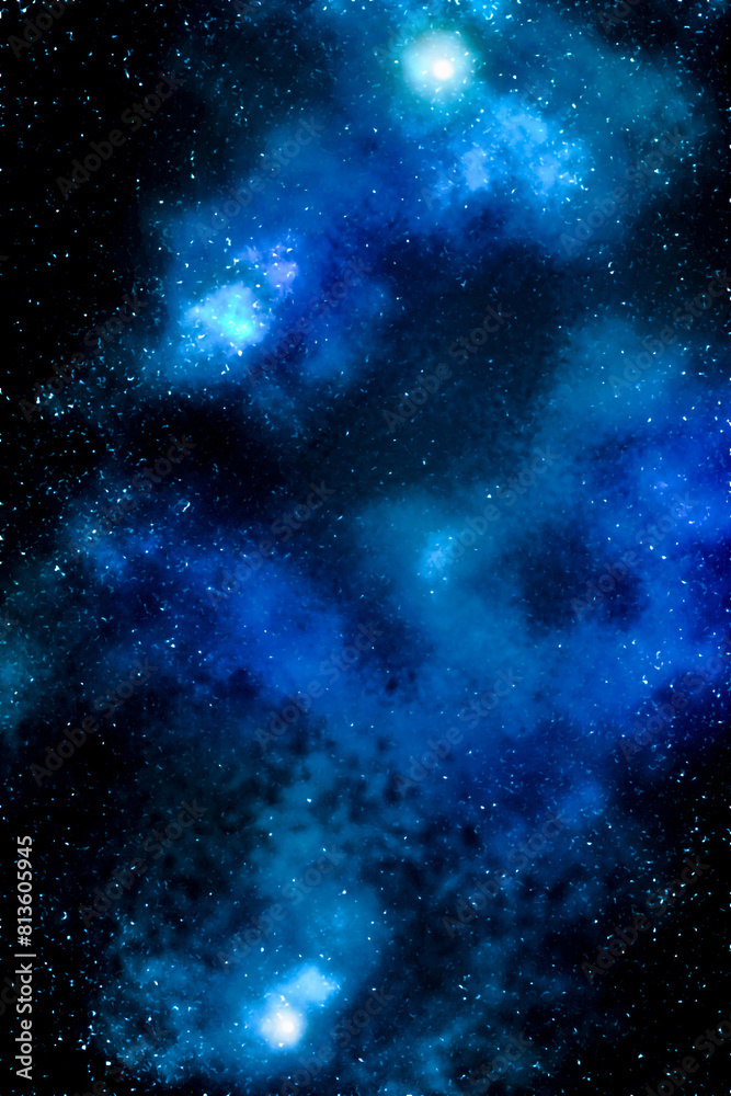 outer space beautiful scenery, wonderful alien planet digital background for phones. colorful sky with exoplanets, space wallpaper for smartphone. 3d illustration