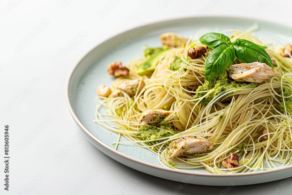 Luscious Angel Hair Pasta with Fresh Basil Pesto Luscious Angel Hair Pasta with Fresh Basil Pesto
