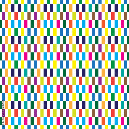Seamless pattern created by many colorful rectangles