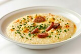 Elegant Andouille Sausage and White Cheddar Cheese Grits: A Delicious Dish