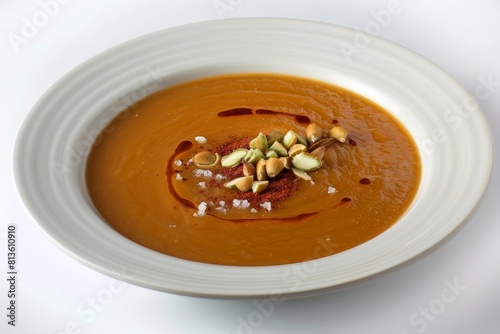 Ancho-Butternut Squash Soup with Roasted Salted Pepitas