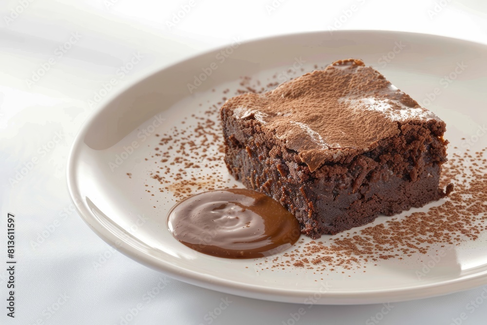 Gourmet Ancho Chile Chocolate Brownie with Cajeta Drizzle
