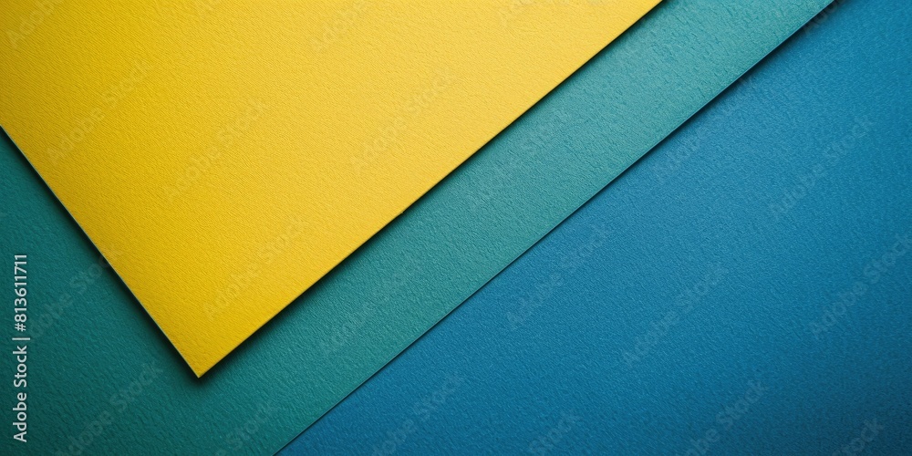 Minimalist blue, yellow and green paper background Minimalist blue, yellow and green paper background