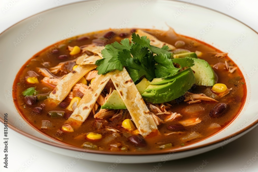 Flavorful Ancho Chicken Tortilla Soup with Buttery Avocado and Fresh Cilantro Flavorful Ancho Chicken Tortilla Soup with Buttery Avocado and Fresh Cilantro