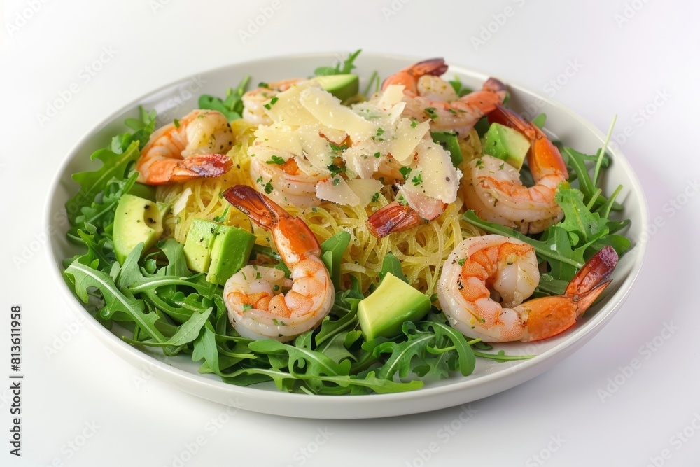 Anaheim Shrimp Scampi with Avocado and Asiago Cheese