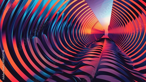 fantastic perspective distortions of a tunnel