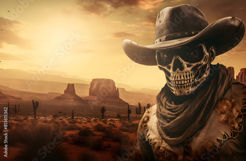 Lexica - gothic wild west cowboy photo