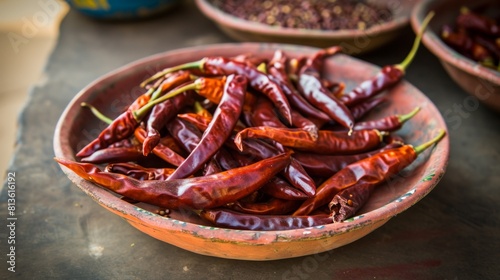 Boriya Mirch: Vibrant Red Chillies with a Translucent Red-Brown Twist - A Visual Journey in 16:9