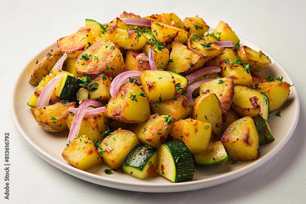 Flavorful Breakfast Delight: Crispy Potatoes with Julienned Veggies Flavorful Breakfast Delight: Crispy Potatoes with Julienned Veggies