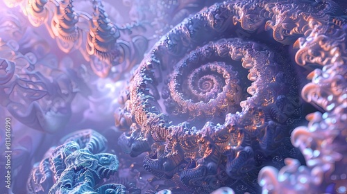 hypnotic fractal patterns in the form of spirals © YOGI C