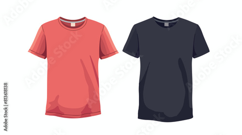 Cotton t-shirt. Basic unisex tshirt front view. Casu