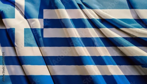 Fabric and Wavy Flag of Greece