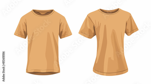 Cotton t-shirt. Basic unisex tshirt front view. Casu photo
