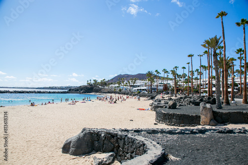 Playa Flamingo near Playa Blanca, Lanzarote, Canary Islands, Spain photo