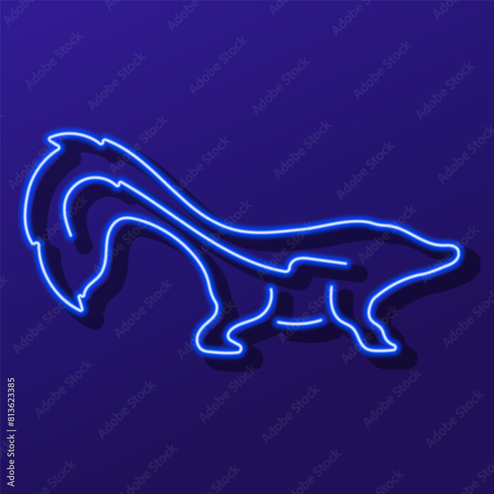skunk neon sign, modern glowing banner design, colorful modern design trend. Vector illustration. skunk neon sign, modern glowing banner design, colorful modern design trend. Vector illustration.