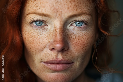 Resilient Mature woman redhair. Female fashion. Generate Ai photo