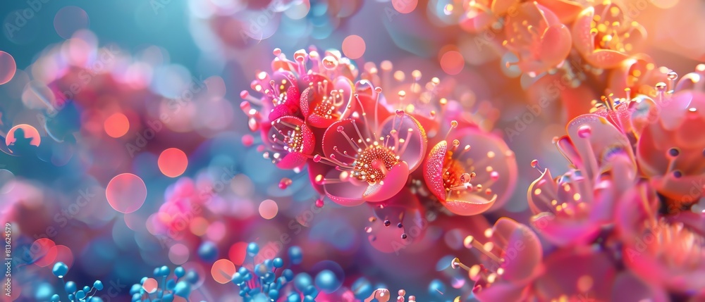A close-up photograph of a flower with a shallow depth of field. A close-up photograph of a flower with a shallow depth of field.
